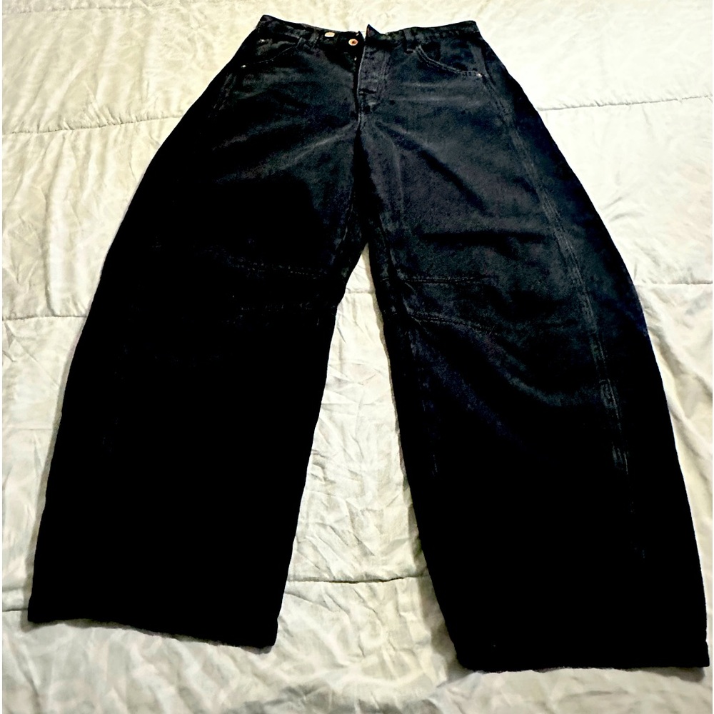 Free people mid rise barrel jeans